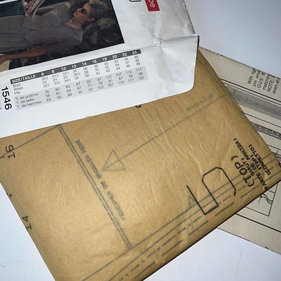 Vogue #1546 Tamotsu Wardrobe Pattern-sizes 12-14-16 Ms. Jacket,Dress,Top,Skirt+ - Picture 8 of 8